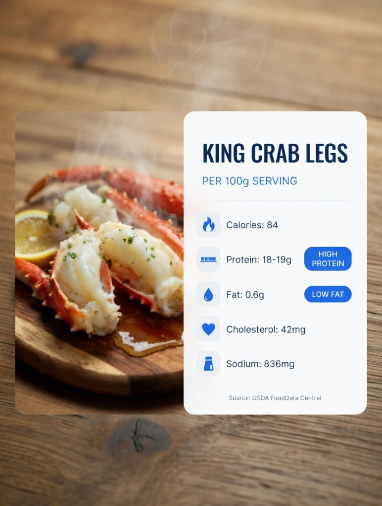 king crab legs nutrition facts