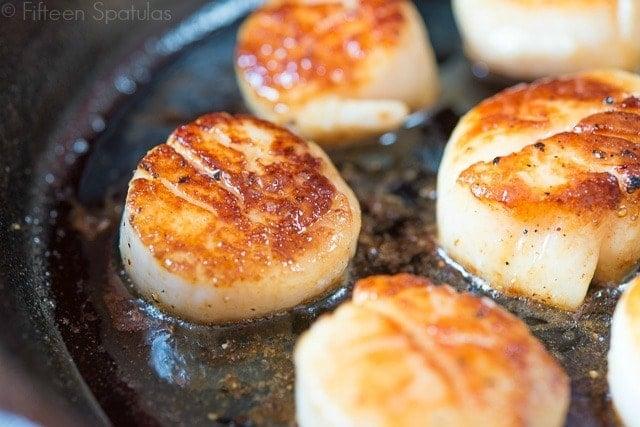 garlic butter seared scallops