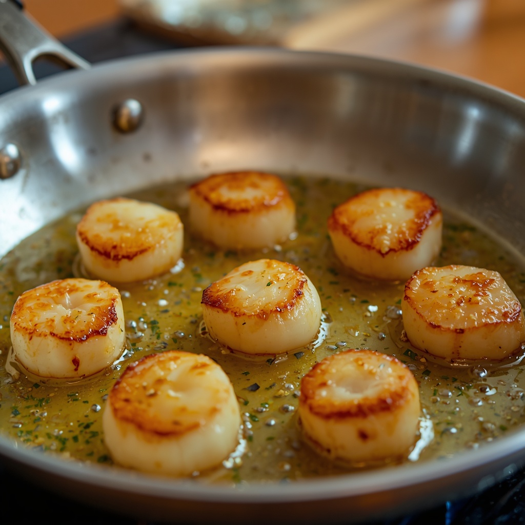 garlic butter seared scallops recipe