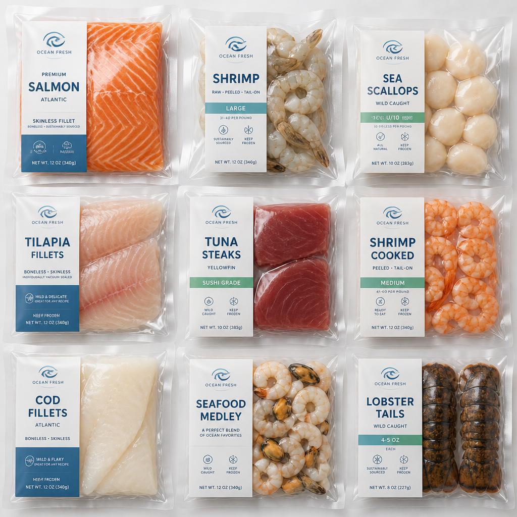 how to store frozen seafood properly